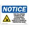 Signmission OSHA Sign, Following Chemical PPE Required With Symbol, 10in X 7in Aluminum, 10" W, 7" H, Landscape OS-NS-A-710-L-18562 - alternate 1